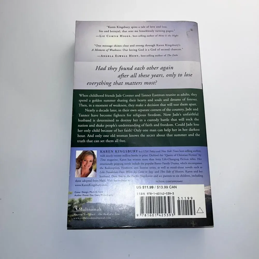 Karen Kingsbury A Moment of Weakness Forever Faithful Book 2 Christian Fiction